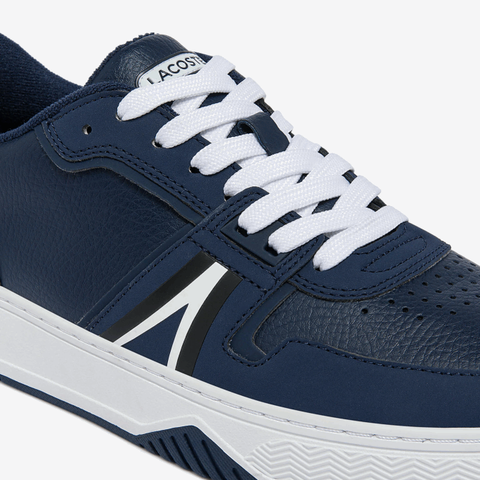 Men Lacoste V0ZN1829 Navy & White 092 L001 Leather Color-Pop Sneakers - Image 6