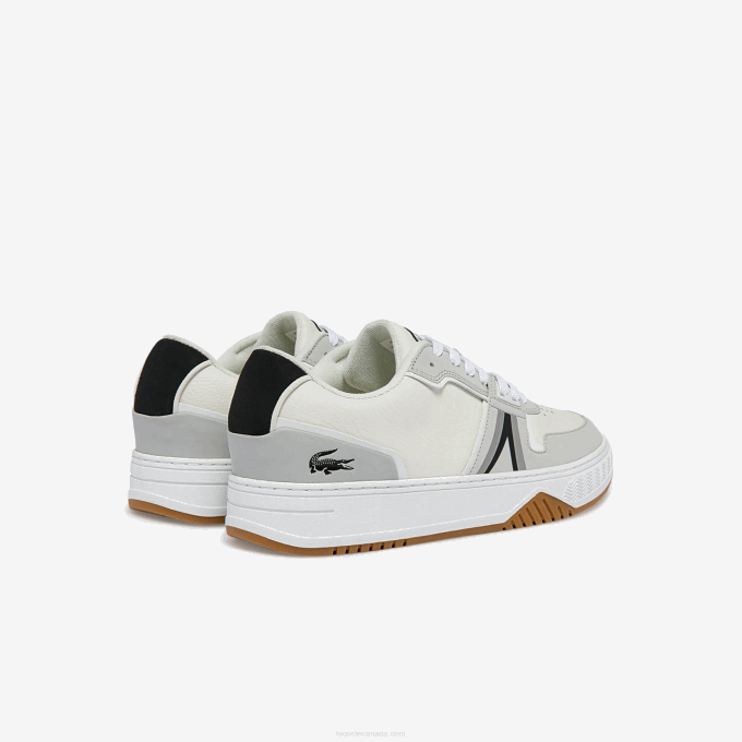 Men Lacoste V0ZN1830 White & Black 147 L001 Leather Color-Pop Sneakers - Image 3