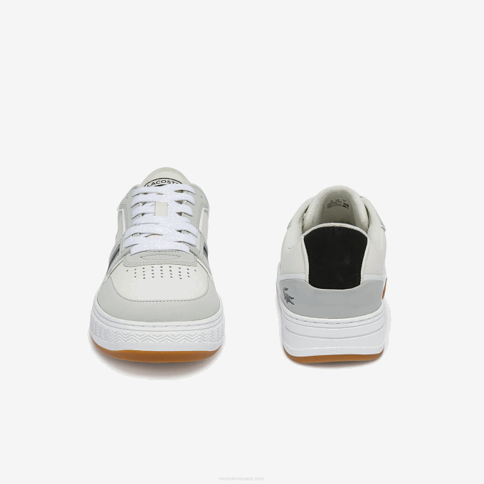 Men Lacoste V0ZN1830 White & Black 147 L001 Leather Color-Pop Sneakers - Image 4