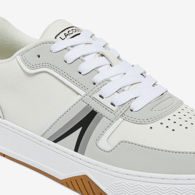 Men Lacoste V0ZN1830 White & Black 147 L001 Leather Color-Pop Sneakers - Image 5