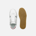 Men Lacoste V0ZN1836 White/Navy & Red 407 T-Clip Tricolor Leather and Suede Sneakers - Image 4
