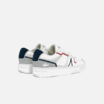 Men Lacoste V0ZN1841 White/Navy & Red 407 L001 Leather Sneakers - Image 3