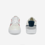 Men Lacoste V0ZN1841 White/Navy & Red 407 L001 Leather Sneakers - Image 5