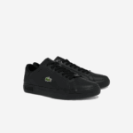 Men Lacoste V0ZN1846 Black 02H Powercourt Burnished Leather Sneakers - Image 2