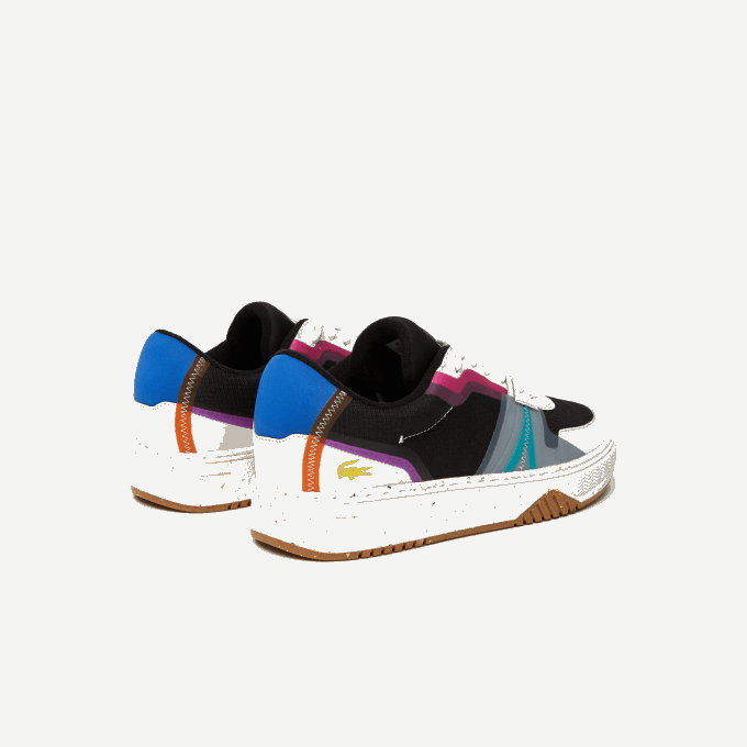 Men Lacoste V0ZN1850 Black 02H L001 Eco Synthetic and Textile Color-Block Sneakers - Image 3