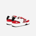 Men Lacoste V0ZN1853 Red White 17K L001 Leather Color Contrast Sneakers - Image 3