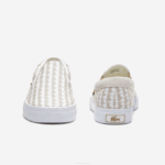 Men Lacoste V0ZN1855 Off White & White 03A Jump Serve Textile Slip on - Image 4