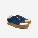 Men Lacoste V0ZN1856 Navy Gum GU1 L004 Textile Gum Sole Sneakers - Image 2