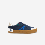 Men Lacoste V0ZN1856 Navy Gum GU1 L004 Textile Gum Sole Sneakers