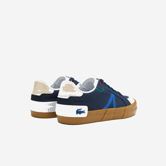 Men Lacoste V0ZN1856 Navy Gum GU1 L004 Textile Gum Sole Sneakers - Image 3
