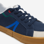 Men Lacoste V0ZN1856 Navy Gum GU1 L004 Textile Gum Sole Sneakers - Image 5
