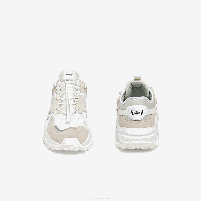 Men Lacoste V0ZN1859 Off White 18C L-Guard Breaker Textile and Leather Sneakers - Image 5