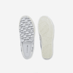 Men Lacoste V0ZN1860 White & Black 147 Jump Serve Canvas Printed Slip On - Image 4
