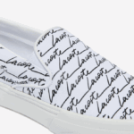 Men Lacoste V0ZN1860 White & Black 147 Jump Serve Canvas Printed Slip On - Image 6
