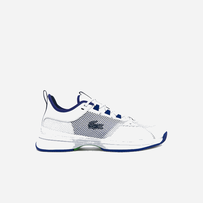 Men Lacoste V0ZN1865 White/Blue 080 AG-LT21 Textile and Synthetic Tennis Shoes - Image 1