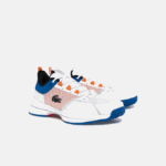 Men Lacoste V0ZN1866 White Orange 1U2 AG-LT21 Textile and Synthetic Tennis Shoes - Image 2