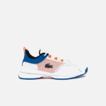 Men Lacoste V0ZN1866 White Orange 1U2 AG-LT21 Textile and Synthetic Tennis Shoes