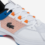 Men Lacoste V0ZN1866 White Orange 1U2 AG-LT21 Textile and Synthetic Tennis Shoes - Image 5