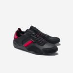 Men Lacoste V0ZN1869 Black Red 1B5 Hapona Leather Synthetic Sneakers - Image 2