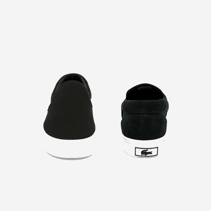 Men Lacoste V0ZN1871 Black & White 312 Jump Serve Canvas Slip On - Image 5