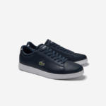Men Lacoste V0ZN1874 Navy Blue 003 Carnaby Evo Leather Sneakers - Image 2