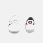 Men Lacoste V0ZN1878 White & Red 286 Misano Strap Leather and Synthetic Sneakers - Image 5
