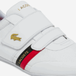 Men Lacoste V0ZN1878 White & Red 286 Misano Strap Leather and Synthetic Sneakers - Image 6