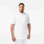 Men Lacoste V0ZN187 White 001 Cotton Petit Pique Polo - Plus Size - Tall