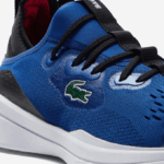 Men Lacoste V0ZN1882 Blue White 221 Run Spin Comfort Textile Color Contrast Sneakers - Image 6