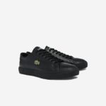 Men Lacoste V0ZN1883 Black 02H Gripshot Leather and Synthetic Sneakers - Image 2
