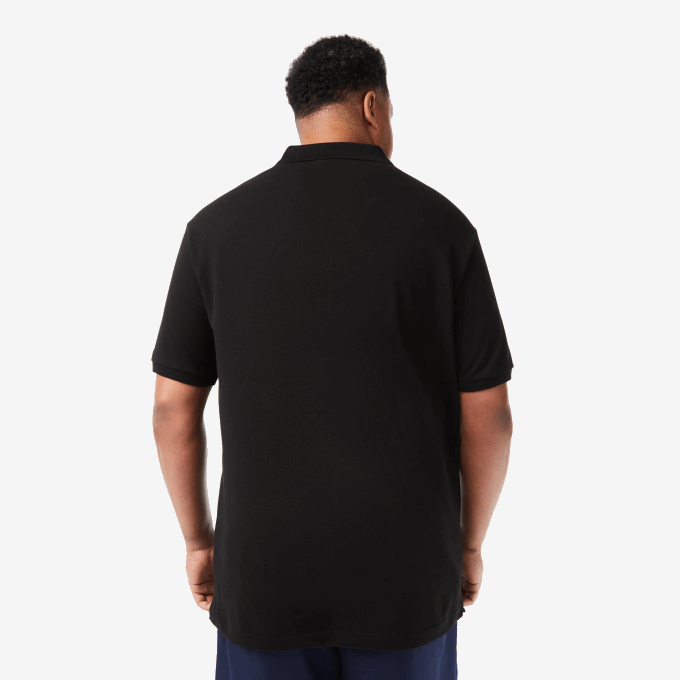 Men Lacoste V0ZN188 Black 031 Cotton Petit Pique Polo - Plus Size - Tall - Image 3