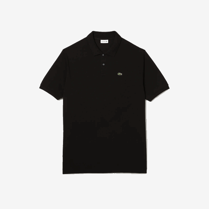 Men Lacoste V0ZN188 Black 031 Cotton Petit Pique Polo - Plus Size - Tall - Image 5