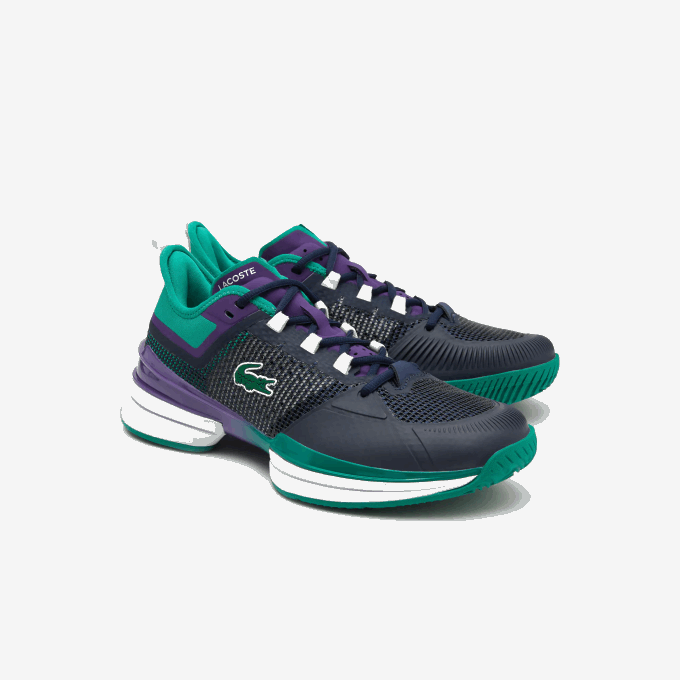 Men Lacoste V0ZN1892 Black Turquoise 1S3 AG-LT21 Ultra Textile Tennis Shoes - Image 2