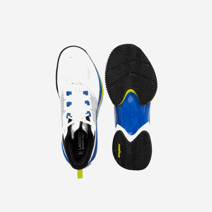 Men Lacoste V0ZN1893 White/Blue 080 AG-LT21 Ultra Textile Tennis Shoes - Image 3