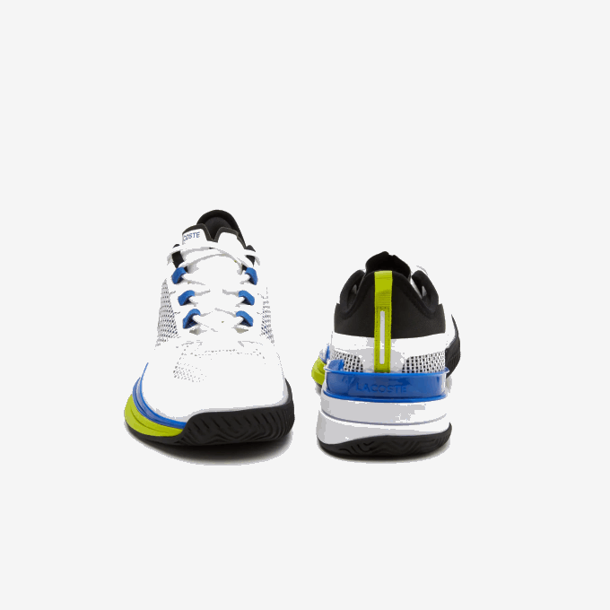 Men Lacoste V0ZN1893 White/Blue 080 AG-LT21 Ultra Textile Tennis Shoes - Image 4