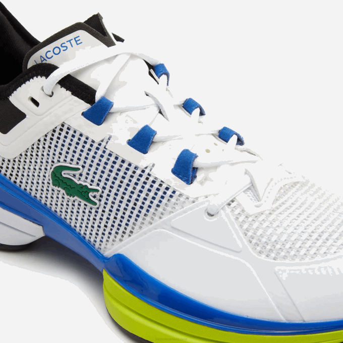 Men Lacoste V0ZN1893 White/Blue 080 AG-LT21 Ultra Textile Tennis Shoes - Image 5