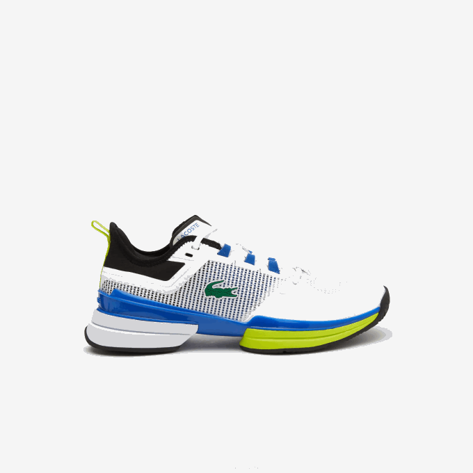 Men Lacoste V0ZN1893 White/Blue 080 AG-LT21 Ultra Textile Tennis Shoes - Image 1