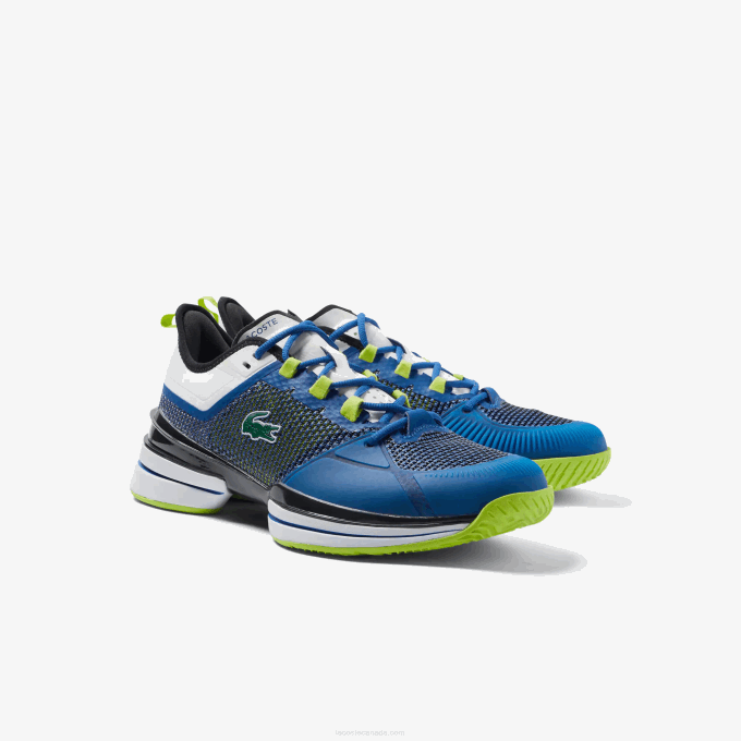 Men Lacoste V0ZN1894 Blue Black 2M7 AG-LT21 Ultra Textile Tennis Shoes - Image 2