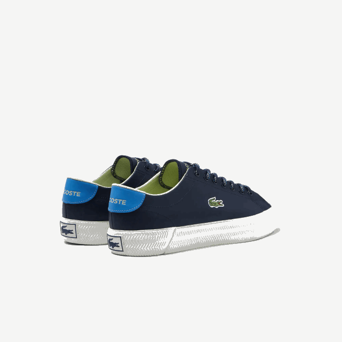 Men Lacoste V0ZN1899 Navy & Off White J18 Gripshot Leather and Suede Sneakers - Image 3