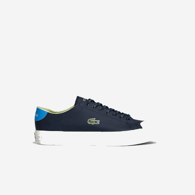 Men Lacoste V0ZN1899 Navy & Off White J18 Gripshot Leather and Suede Sneakers - Image 1