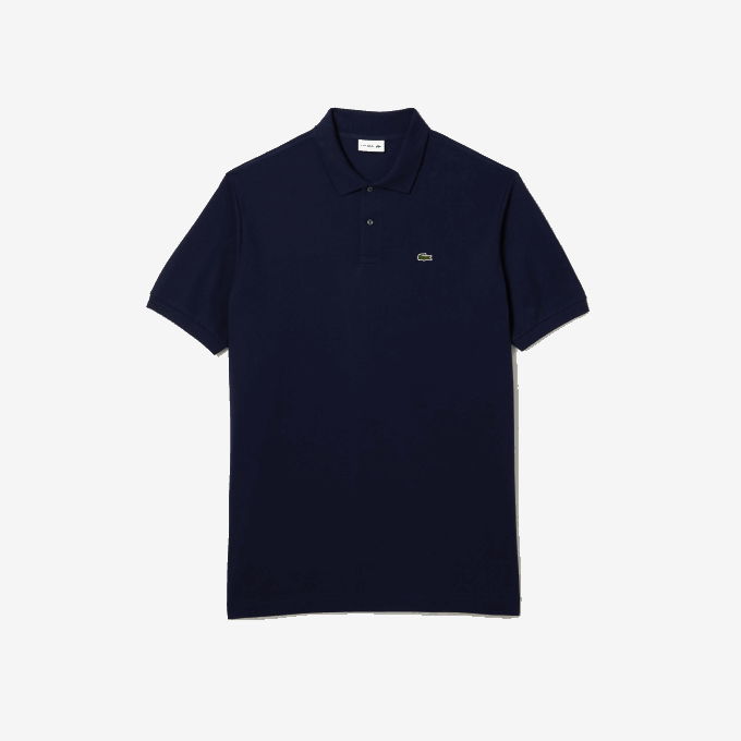 Men Lacoste V0ZN189 Navy Blue 166 Cotton Petit Pique Polo - Plus Size - Tall - Image 5