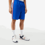 Men Lacoste V0ZN18 Blue KXB Recycled Polyester Tennis Shorts - Image 2