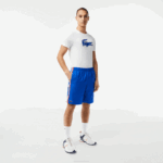 Men Lacoste V0ZN18 Blue KXB Recycled Polyester Tennis Shorts