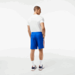 Men Lacoste V0ZN18 Blue KXB Recycled Polyester Tennis Shorts - Image 3