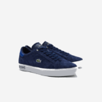 Men Lacoste V0ZN1900 Navy & Off White J18 Powercourt Leather Color Contrast Sneakers - Image 2