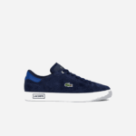 Men Lacoste V0ZN1900 Navy & Off White J18 Powercourt Leather Color Contrast Sneakers