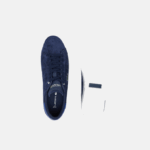 Men Lacoste V0ZN1900 Navy & Off White J18 Powercourt Leather Color Contrast Sneakers - Image 4
