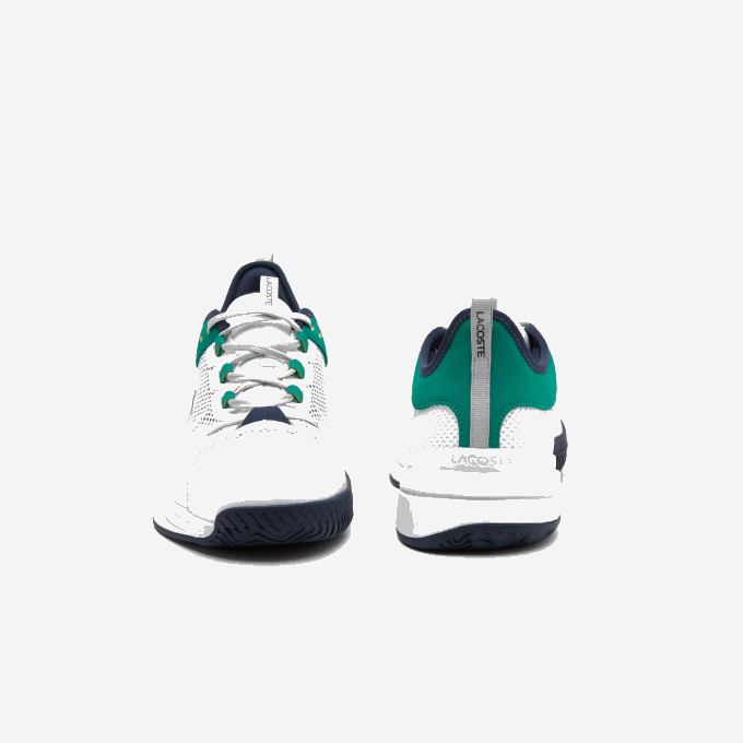 Men Lacoste V0ZN1903 White/Green 082 AG-LT21 Textile Tennis Shoes - Image 5