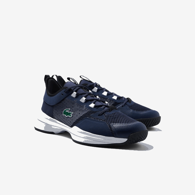 Men Lacoste V0ZN1904 Navy & White 092 AG-LT21 Textile Tennis Shoes - Image 2