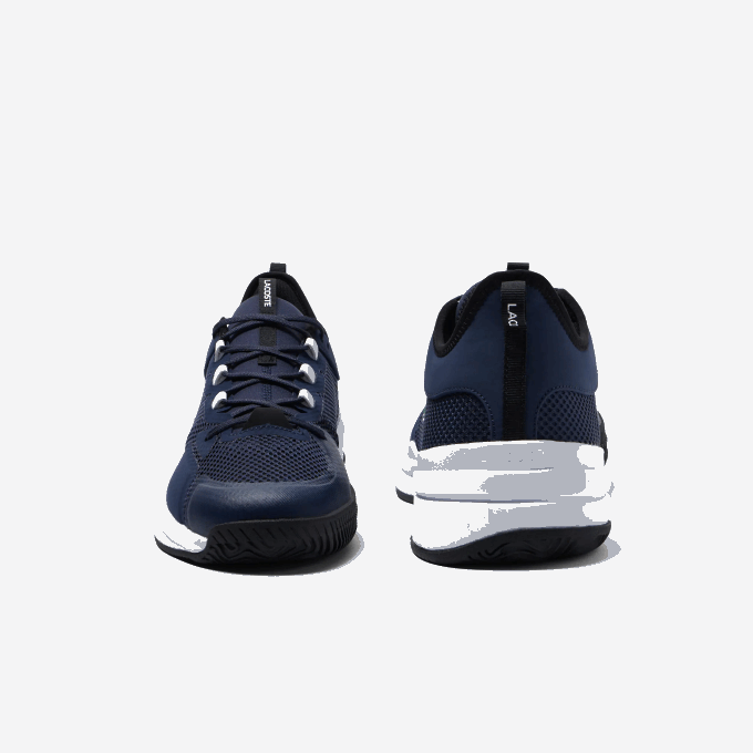 Men Lacoste V0ZN1904 Navy & White 092 AG-LT21 Textile Tennis Shoes - Image 5